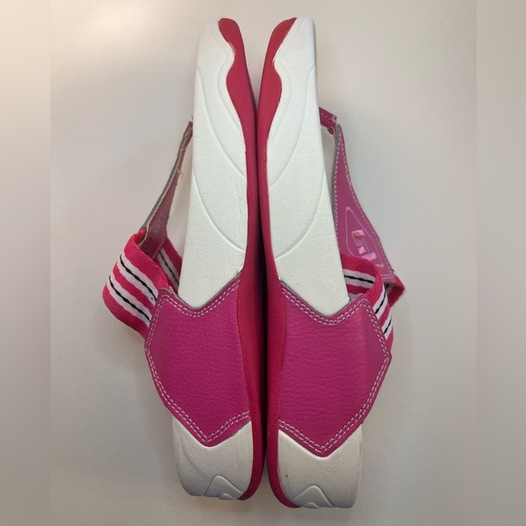 TheraSandal by TheraShoe Flip Flop Thong Therapy Molded Insole Pink Leather - Picture 13 of 14